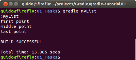 Výstup &ldquo;dekorovaného&rdquo; tasku myList