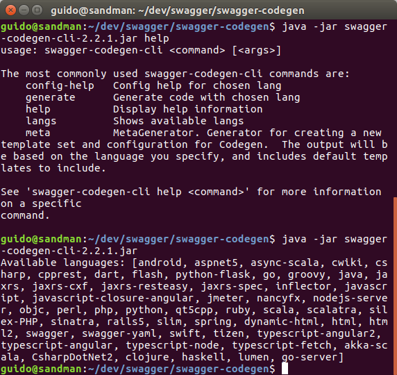 Swagger Codegen CLI
